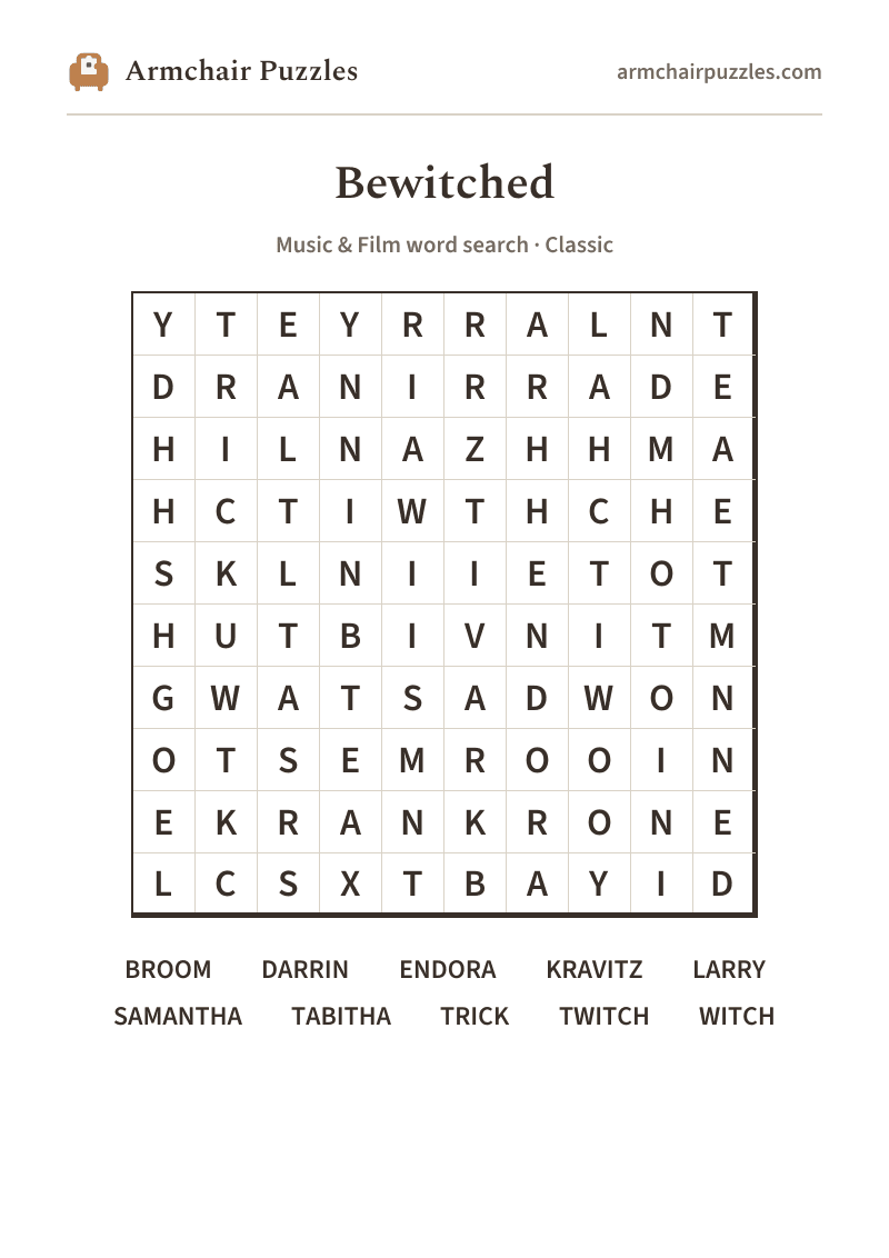 The printable The Neighbors Next Door word search sheet